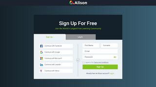 
                            1. Sign Up for Free Online Courses | Alison