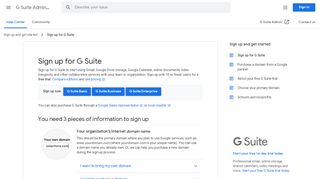 
                            5. Sign up for G Suite - G Suite Admin Help - …