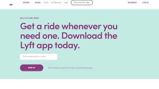 
                            4. Sign Up For Lyft – Get a Ride When You Need One | Lyft