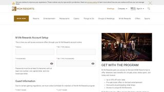 
                            3. Sign Up for M life Rewards - MGM Resorts
