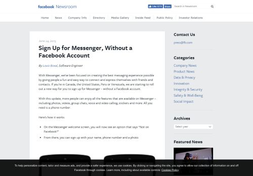
                            4. Sign Up for Messenger, Without a Facebook Account ...