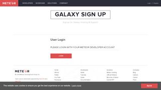 
                            2. Sign up for Meteor Galaxy