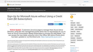 
                            8. Sign-Up for Microsoft Azure without Using a Credit …