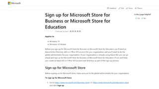 
                            9. Sign up for Microsoft Store for Business or …