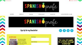 
                            7. Sign Up for my Newsletter - Spanish Profe