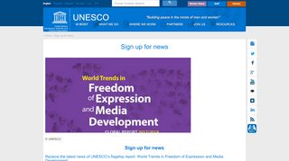 
                            2. Sign up for news - Unesco