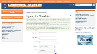 
                            8. Sign up for Newsletter - massmecfs.org