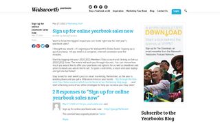 
                            4. Sign up for online yearbook sales now - Walsworth Yearbooks