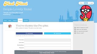 
                            9. Sign Up For Professional Mad Mimi Email Marketing