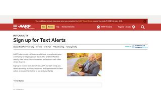 
                            1. Sign up for Text Alerts - AARP