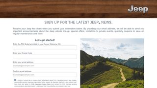 
                            9. SIGN UP FOR THE LATEST JEEP ® NEWS.