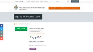 
                            3. Sign-up for the Open Letter | www.open.uwi.edu