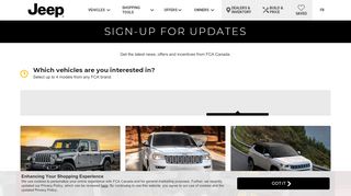 
                            5. Sign up for updates - Jeep Off-Road Vehicles