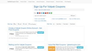 
                            8. Sign Up For Valpak Coupons - getsetcoupon.com
