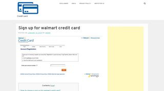 
                            3. Sign up for walmart credit card - Credit card
