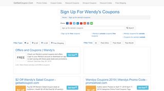 
                            6. Sign Up For Wendy's Coupons