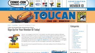 
                            4. Sign Up For Your Member ID Today! - Comic-Con International