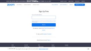
                            11. Sign Up Free - Zoom