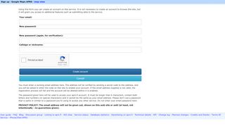 
                            6. Sign up – Google Maps APRS