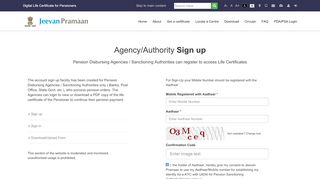 
                            4. Sign up - Jeevan Pramaan :: Life Certificate for Pensioners ...