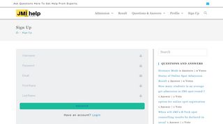
                            1. Sign Up – JMIhelp