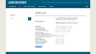 
                            2. Sign-up - Job Crusher