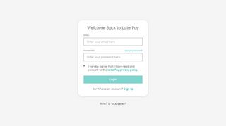 
                            4. Sign Up - LaterPay