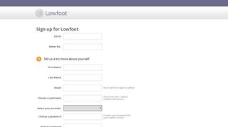 
                            3. Sign Up | Lowfoot