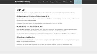 
                            4. Sign Up | Machine Learning @ Johns Hopkins University