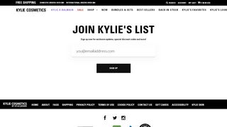 
                            4. SIGN UP NOW! | Kylie Cosmetics by Kylie Jenner