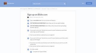 
                            3. Sign up on Bible.com - YouVersion