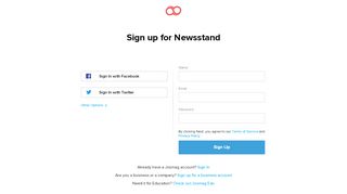 
                            4. Sign up on Newsstand - Joomag