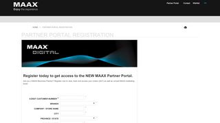 
                            2. Sign up - Partner Portal - MAAX Bath
