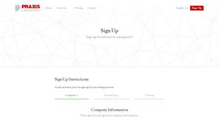 
                            6. Sign Up | Praxis Laboratory