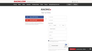 
                            1. Sign up | RACING.COM