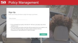 
                            2. Sign Up - SafeAuto