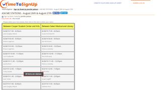 
                            6. Sign Up Sheet: ASK ME STATIONS - TimeToSignUp