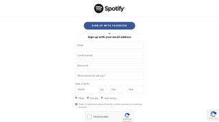 
                            8. Sign up - Spotify