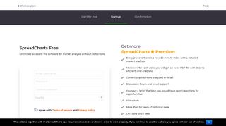 
                            7. Sign up | SpreadCharts.com