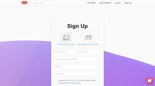 
                            3. Sign Up | The H Hub