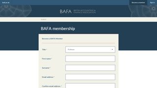 
                            1. Sign up to BAFA - BAFA