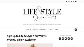 
                            4. Sign up to Life & Style Your Way's Weekly Blog ... - EziBuy