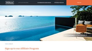 
                            11. Sign Up to the Hilton Affiliate Program