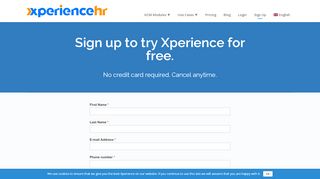 
                            8. Sign up to try Xperience for free.