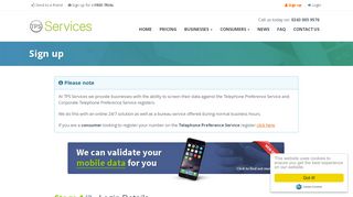 
                            6. Sign up - TPS Services