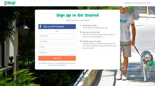 
                            6. Sign Up | Wag!