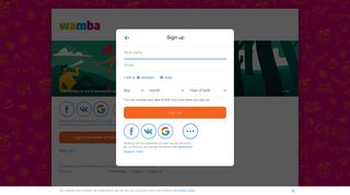 
                            4. Sign up - Wamba