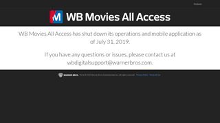 
                            1. Sign Up - WB Movies All Access - Warner Bros.