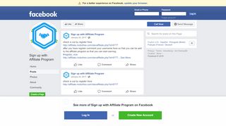 
                            5. Sign up with Affiliate Program - Posts | Facebook