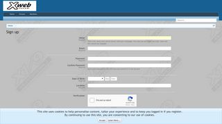 
                            6. Sign up | XWeb Forums v3